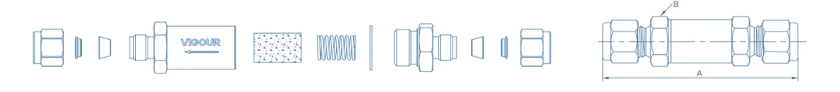 VIGOUR High Purity Gas Filter VIGOUR High Purity Gas Filter
